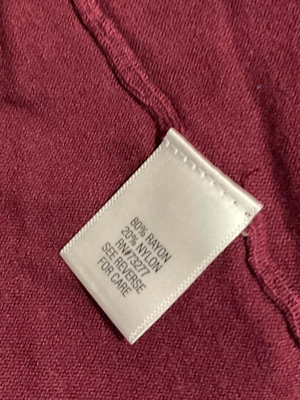Croft & Barrow Open-Front Long Sleeve Burgundy Cardigan  XS - Picture 5 of 7